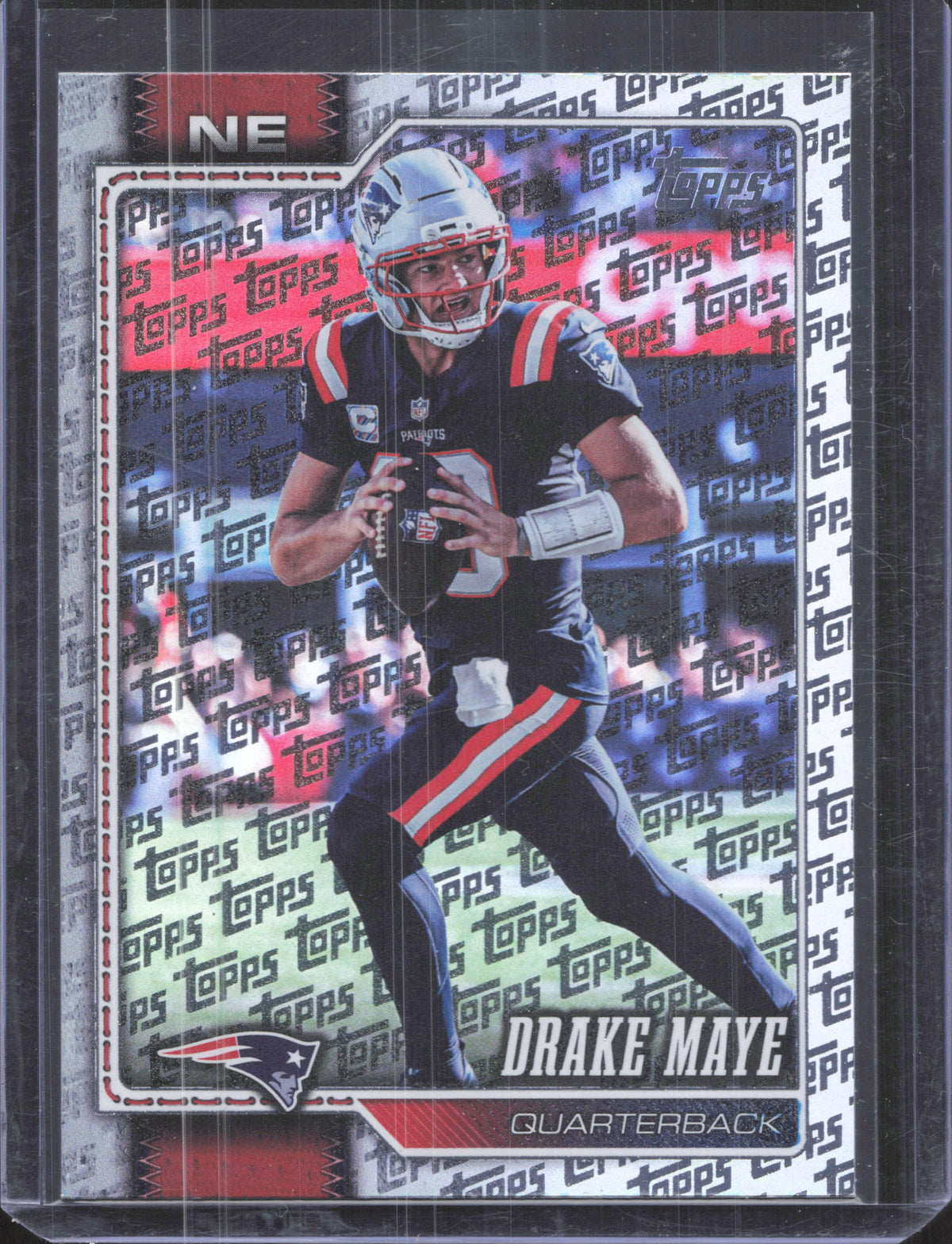 2026 Topps Flagship Drake Maye #136 Topps Logo Foilboard
