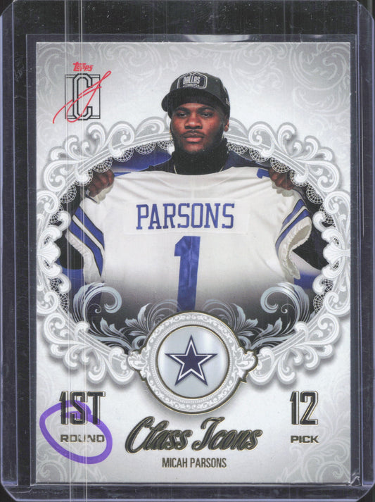 2025 Topps Signature Class Micah Parsons #CI-1 Class Icons FACTORY ERROR