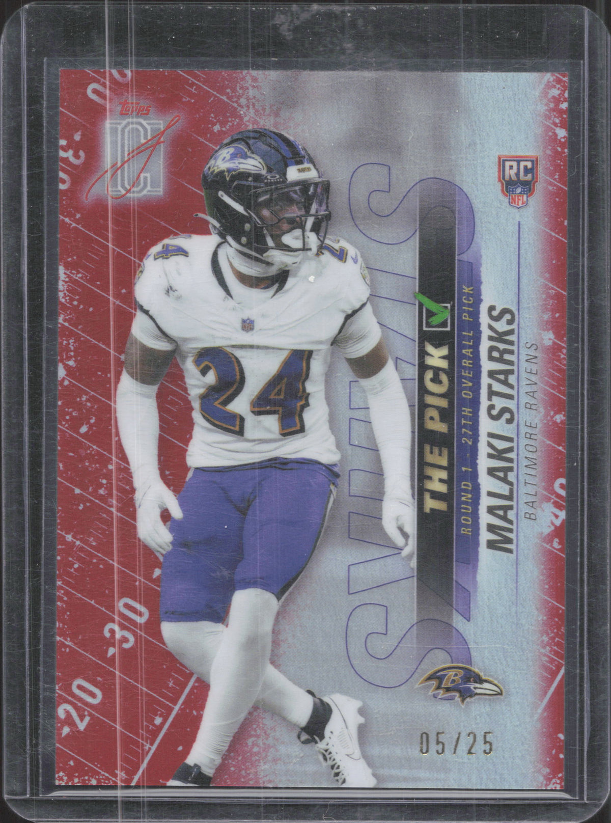 2025 Topps Signature Class Malaki Starks #TP-3 The Pick Red /25