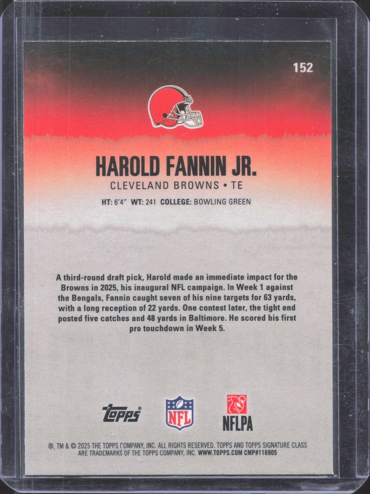 2025 Topps Signature Class Harold Fannin Jr. #152 /275