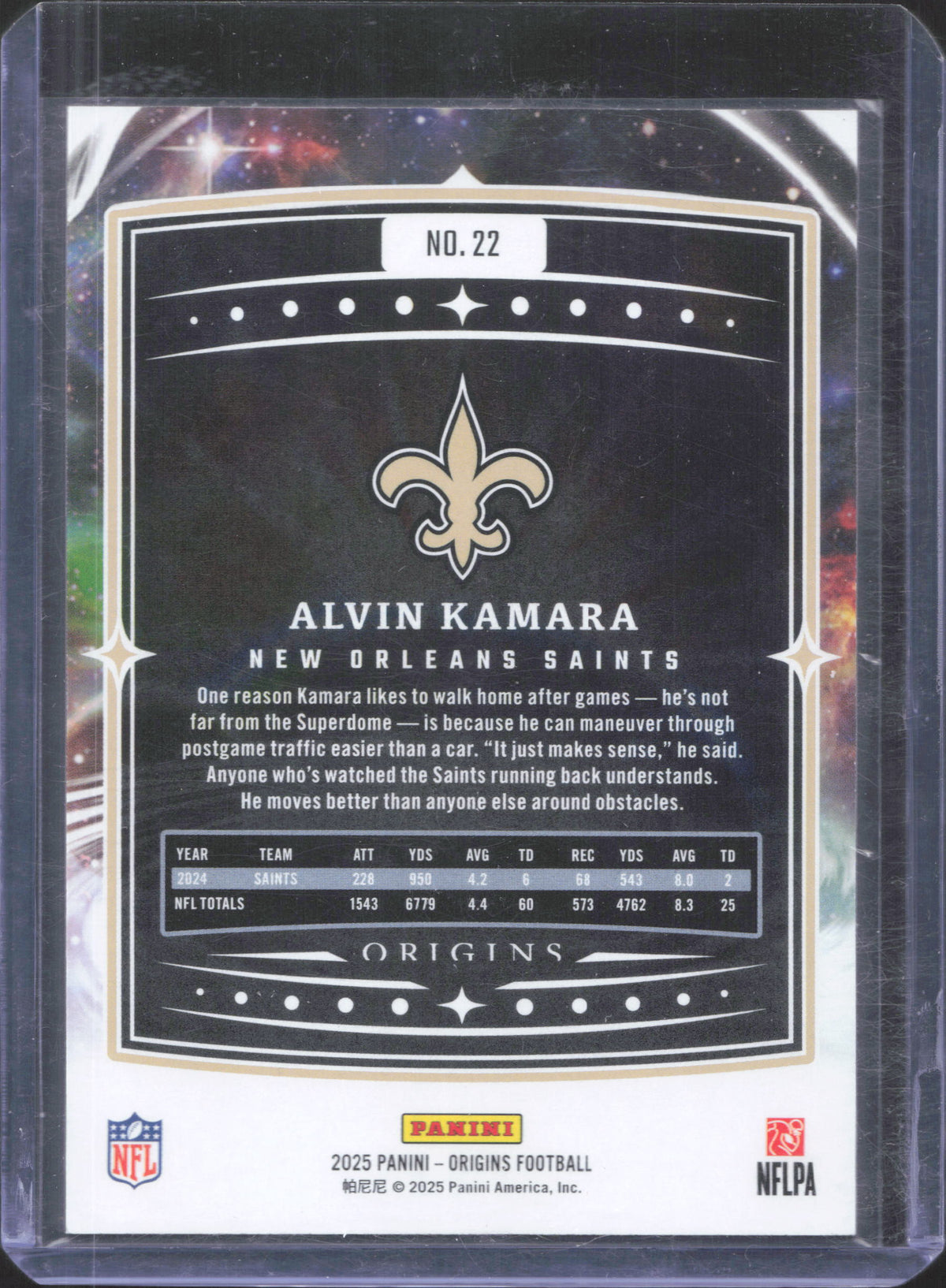 2025 Panini Origins #22 Alvin Kamara