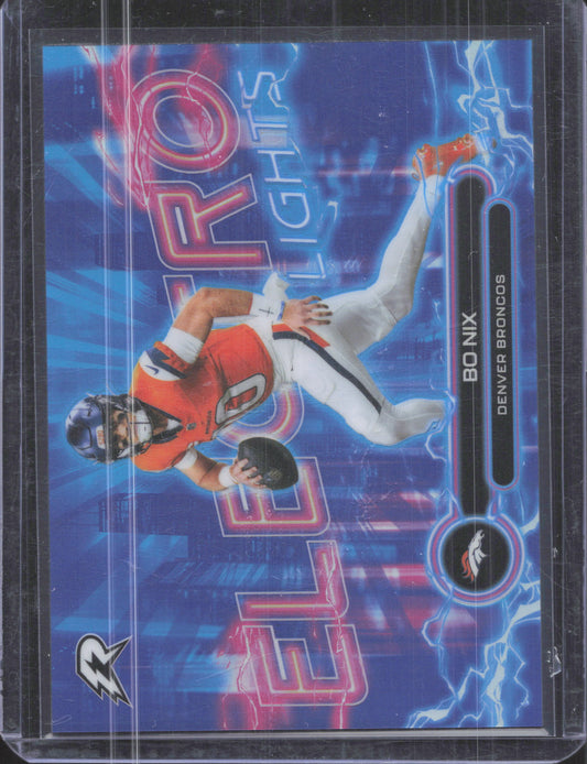 2025 Topps Resurgence Bo Nix #EL-8 Electro Lights