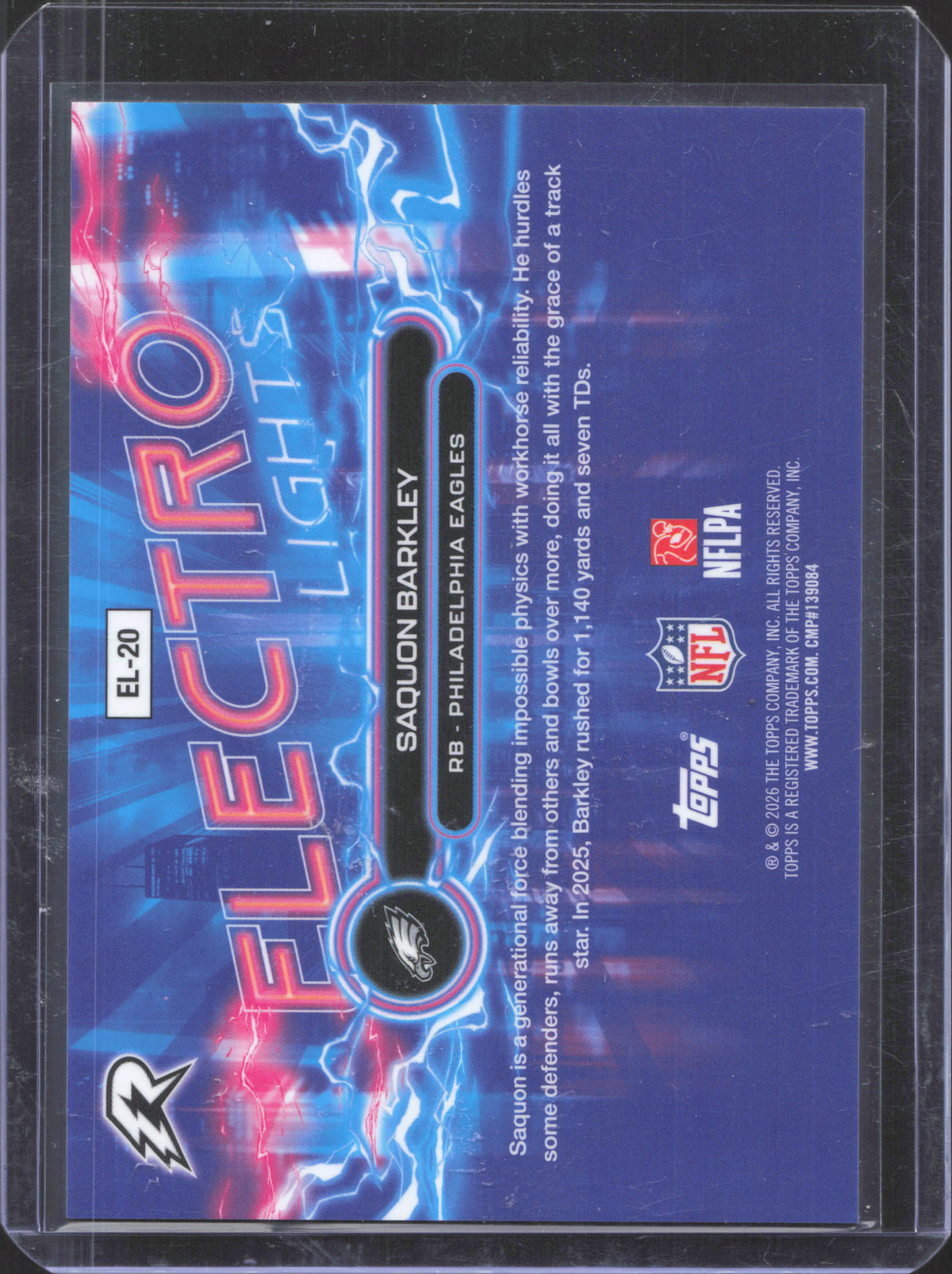 2025 Topps Resurgence Saquon Barkley #EL-20 Electro Lights