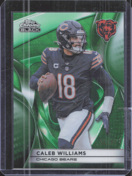 2025 Topps Chrome Black Caleb Williams #20 Green Refractor /99