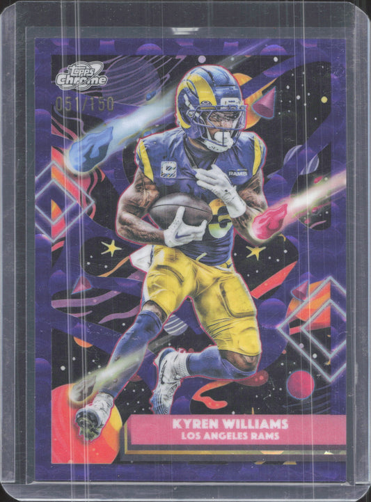 Topps 2025 Topps Chrome Cosmic Kyren Williams #57 Purple Nebula Refractor