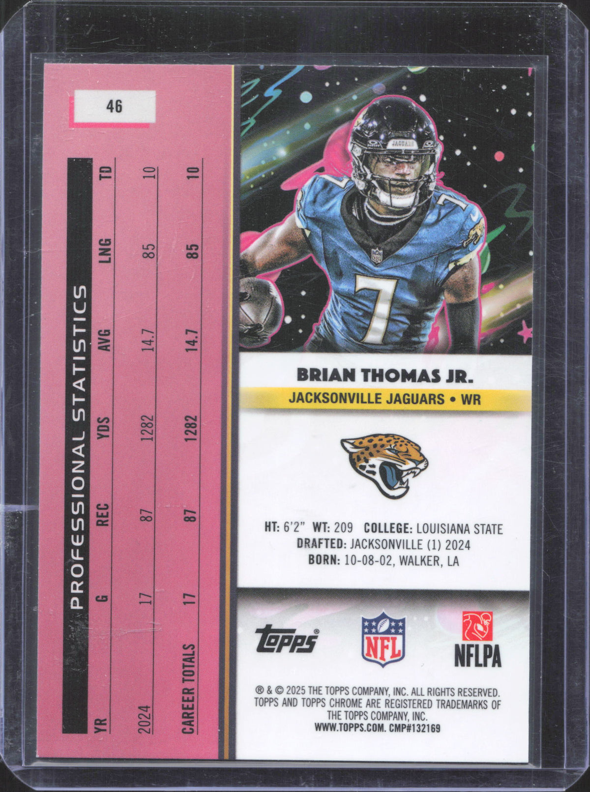 2025 Topps Chrome Cosmic Brian Thomas Jr. #46 Aqua Equinox Refractor /199
