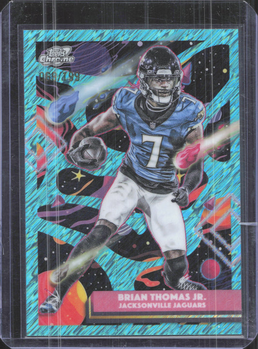 2025 Topps Chrome Cosmic Brian Thomas Jr. #46 Aqua Equinox Refractor /199
