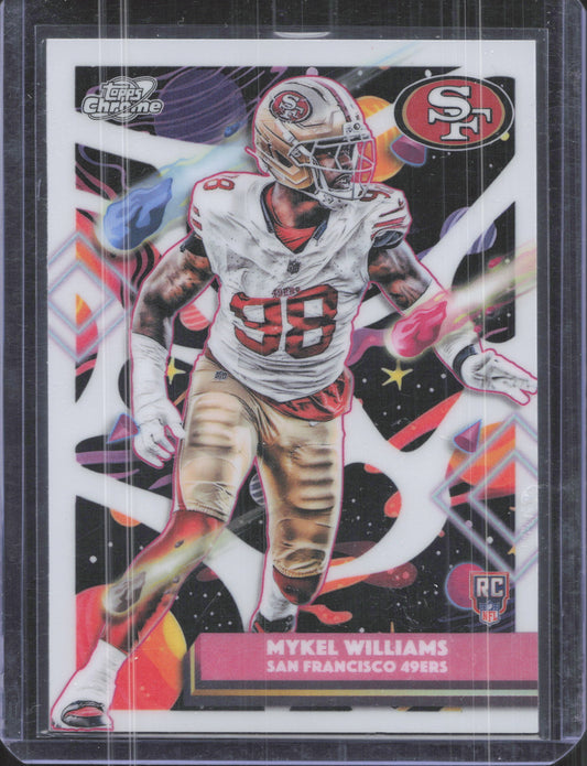 Topps 2025 Topps Chrome Cosmic Mykel Williams #186 White Hole Refractor