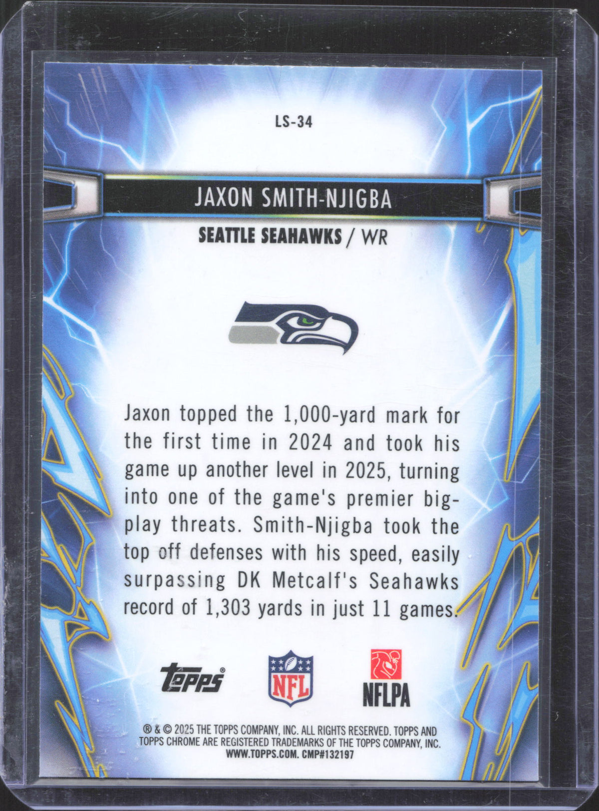 2025 Topps Chrome Cosmic Jaxon Smith-Njigba #LS-34 Light Speed