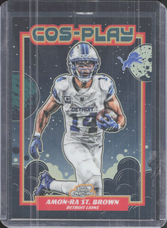 2025 Topps Chrome Cosmic Amon-Ra St. Brown #CP-21 Cos-Play