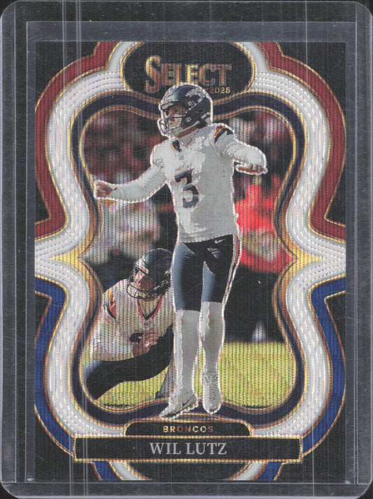 2025 Panini Select Wil Lutz #312 Tri-Color Prizm /199