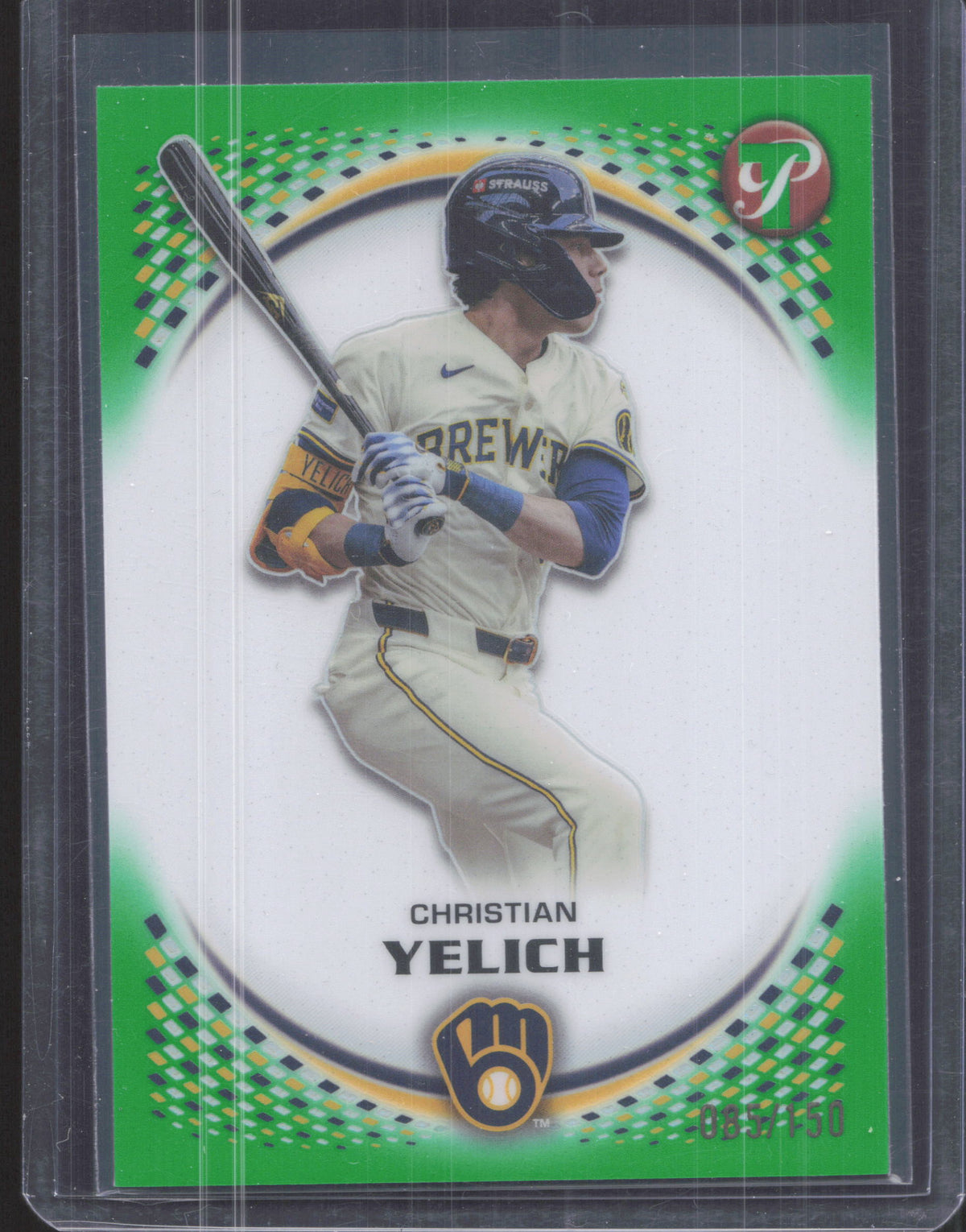 2026 Topps Pristine Christian Yelich #121 Green Refractor /150