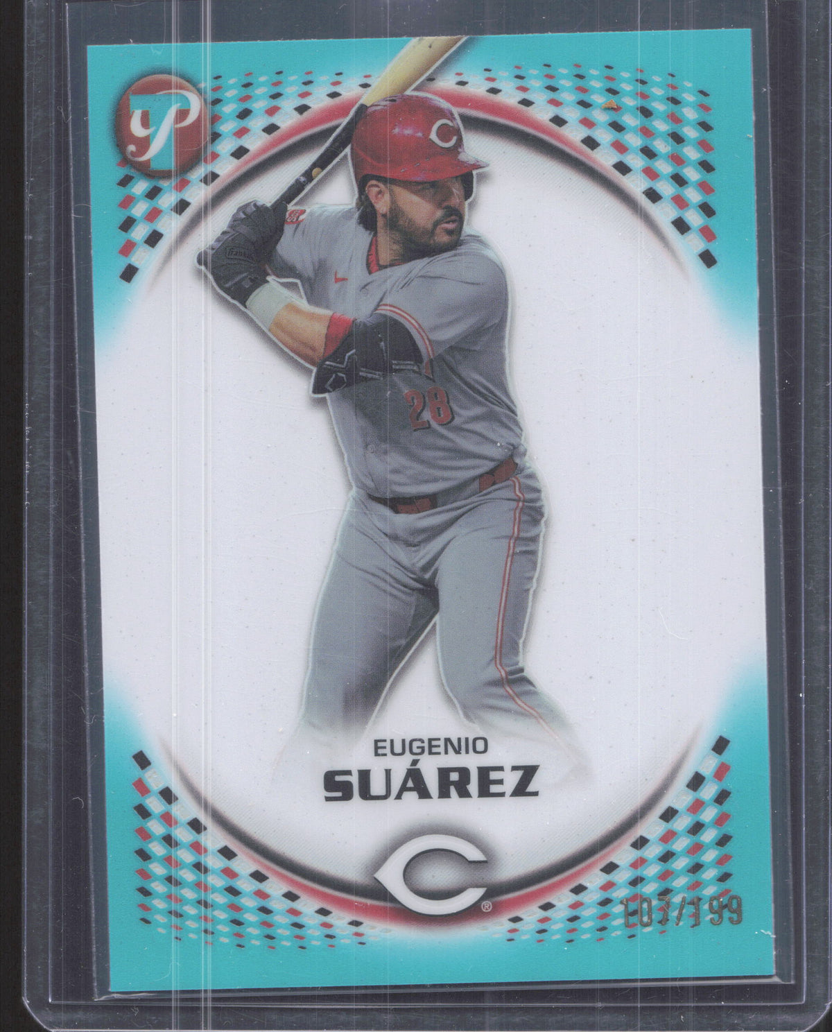 2026 Topps Pristine Eugenio Suárez #126 Aqua Refractor /199