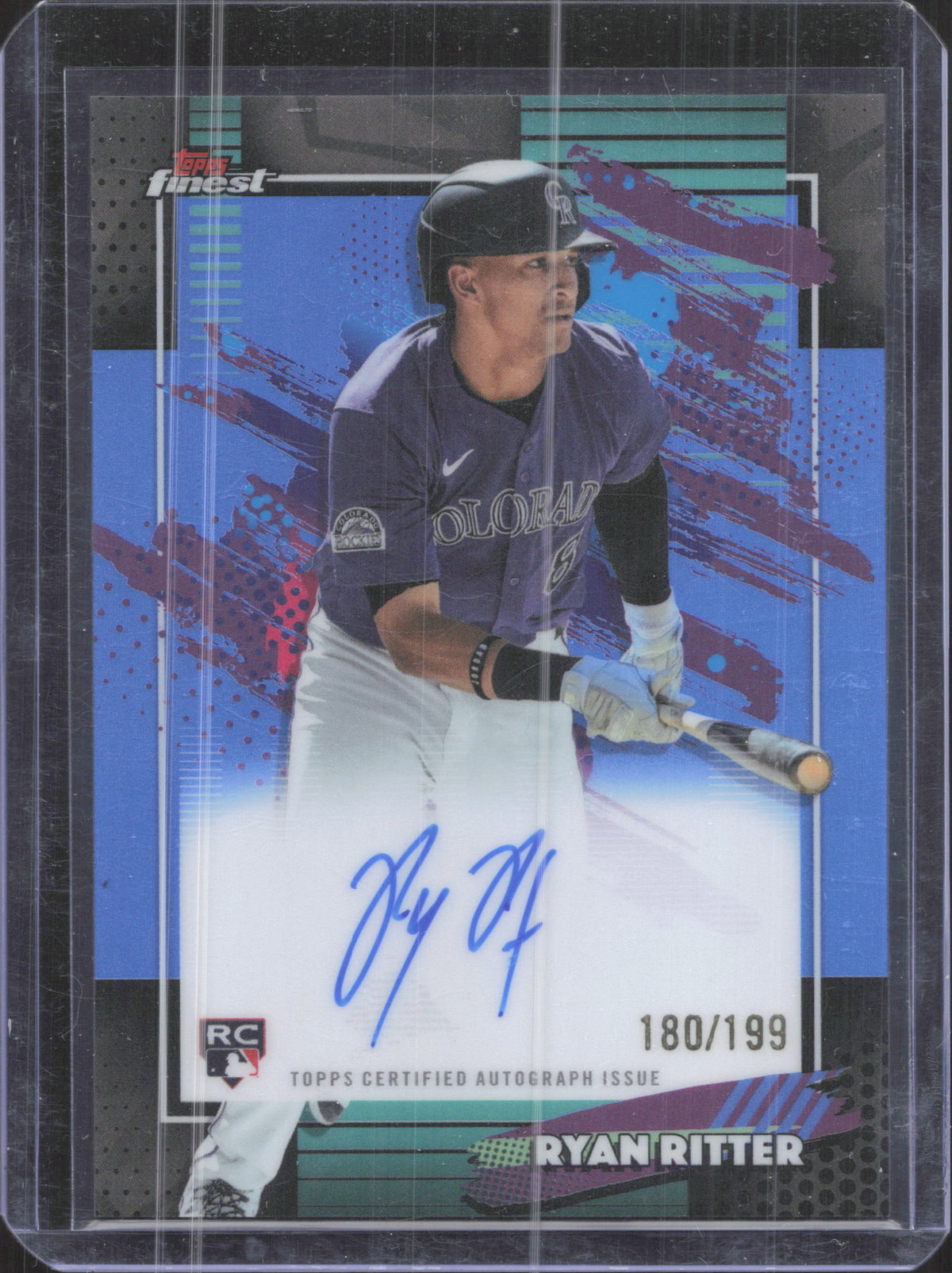 2026 Finest Ryan Ritter #FA-RR Finest Autographs Sky Blue Refractors /199