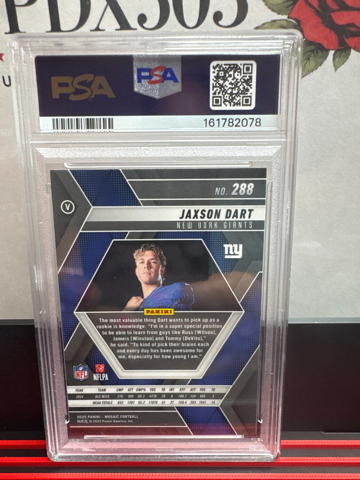 2025 Mosaic Jaxson Dart  Rookie Gem Mt 10