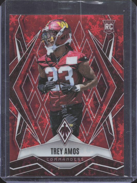 2025 Panini Phoenix Trey Amos #213 Red Winter Prizm 061/399