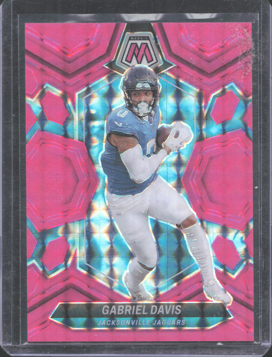 2024 Panini Mosaic Gabriel Davis #102 Mosaic Camo Pink 10/10 Bookend