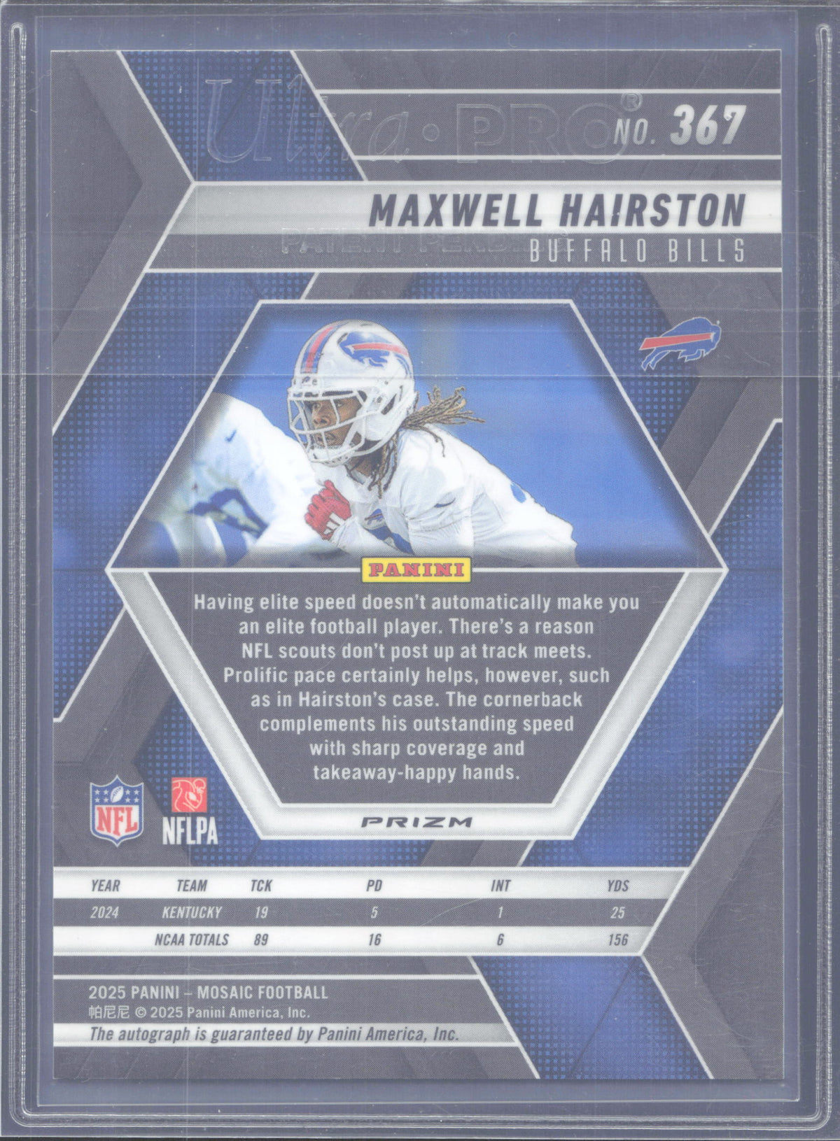 Panini 2025 Panini Mosaic Maxwell Hairston #367 Mosaic Reactive Blue