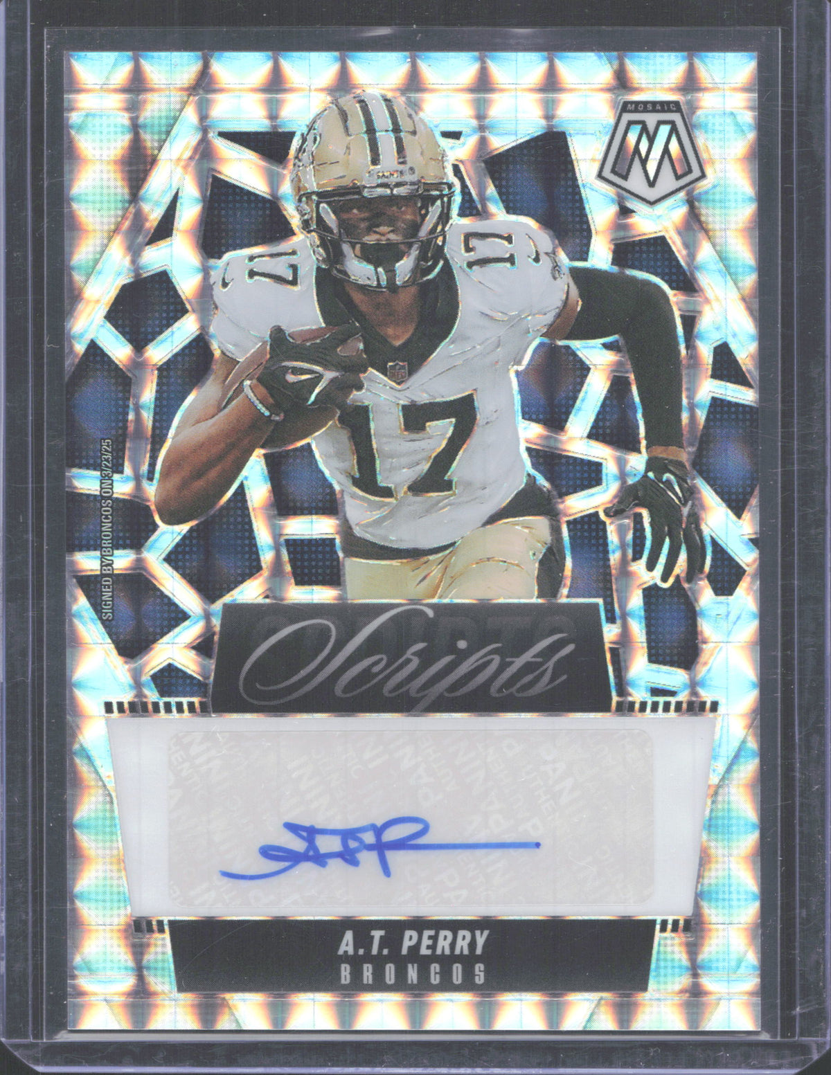 2025 Panini Mosaic A.T. Perry #SCR-ATP Scripts Auto