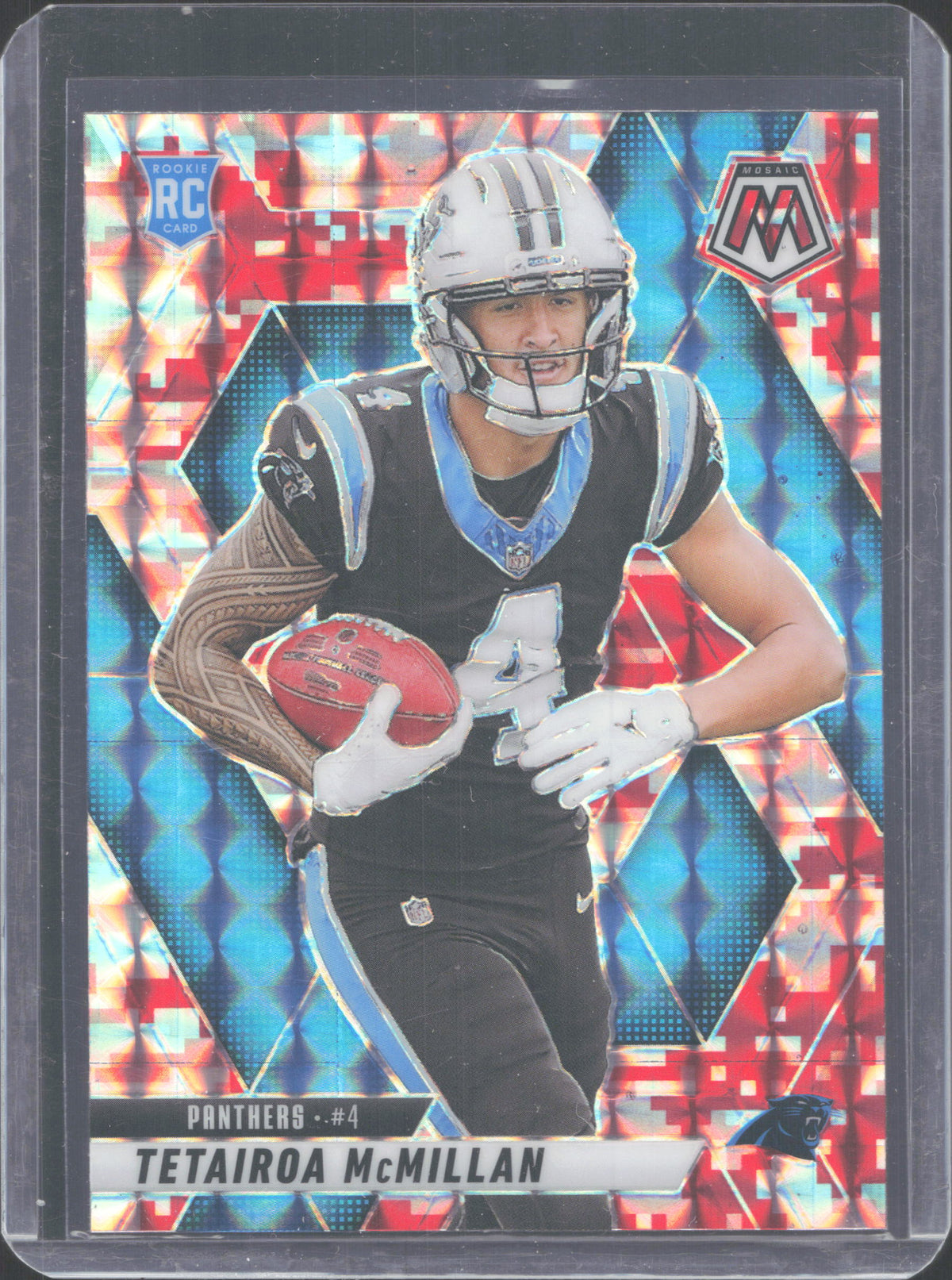 2025 Panini Mosaic #309 Tetairoa McMillan Mosaic Camo Pink