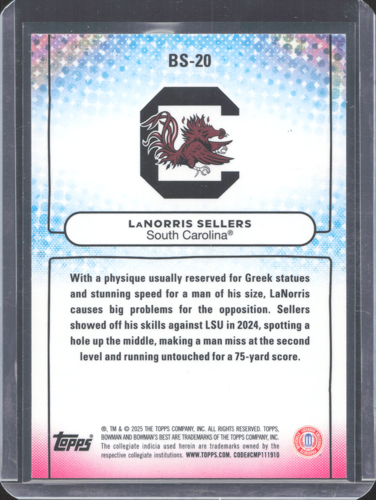 2025 Bowman University Best LaNorris Sellers #BS-20