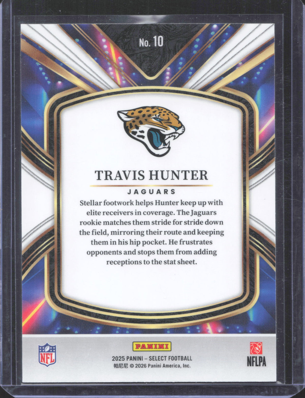 Select 2025 Panini Select Travis Hunter #10 Select Future