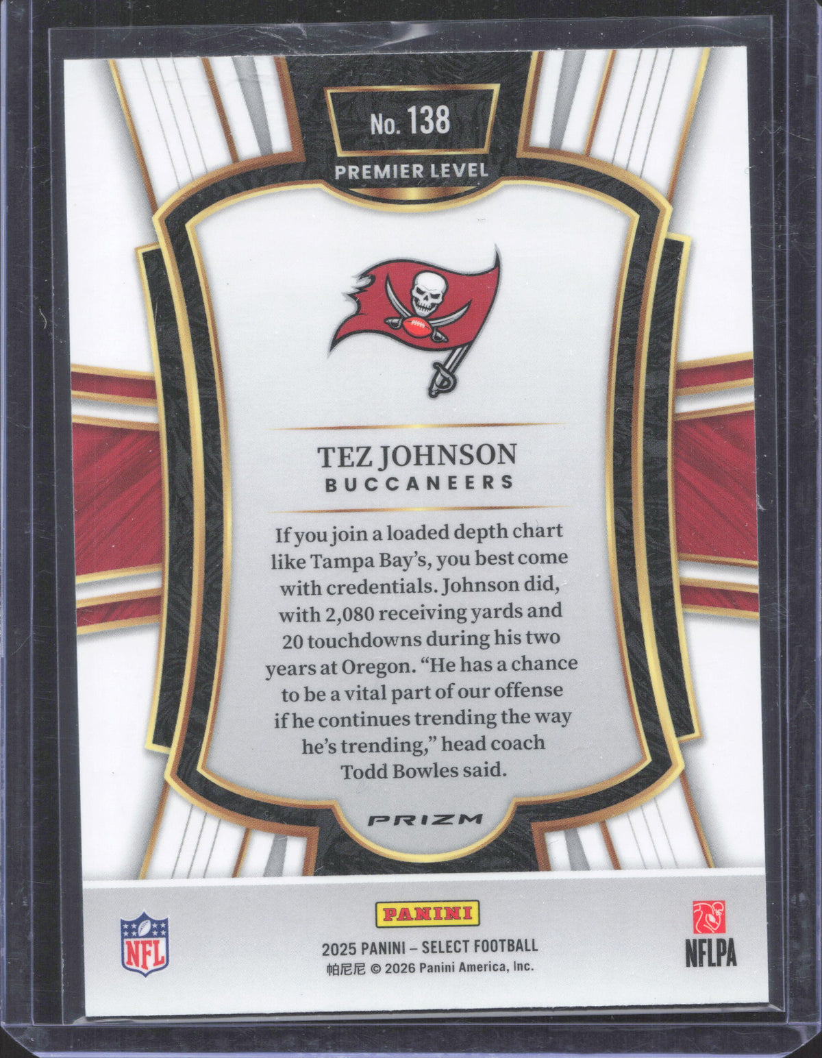 2025 Panini Select Tez Johnson #138