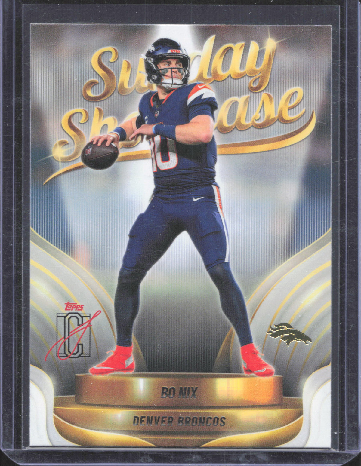 2025 Topps Signature Class Bo Nix #SS-15 Sunday Showcase