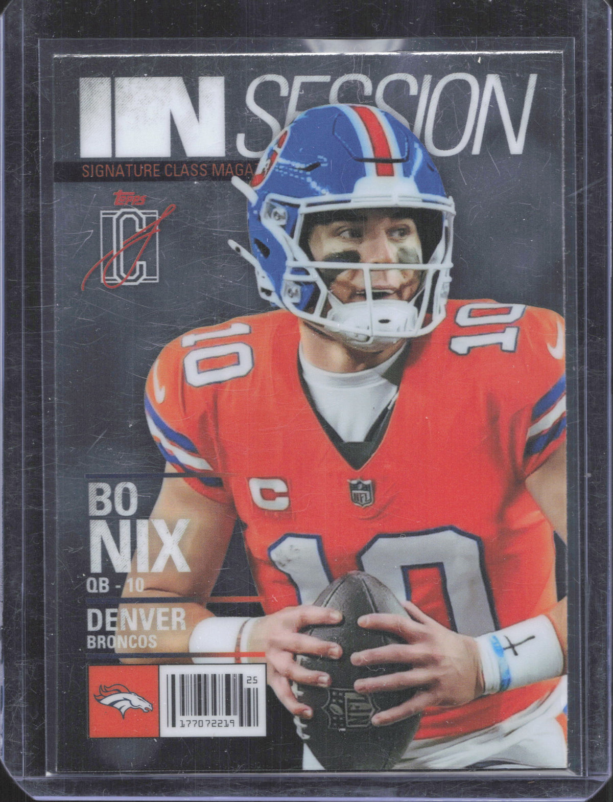 2025 Topps Signature Class Bo Nix #IS-7 In Session