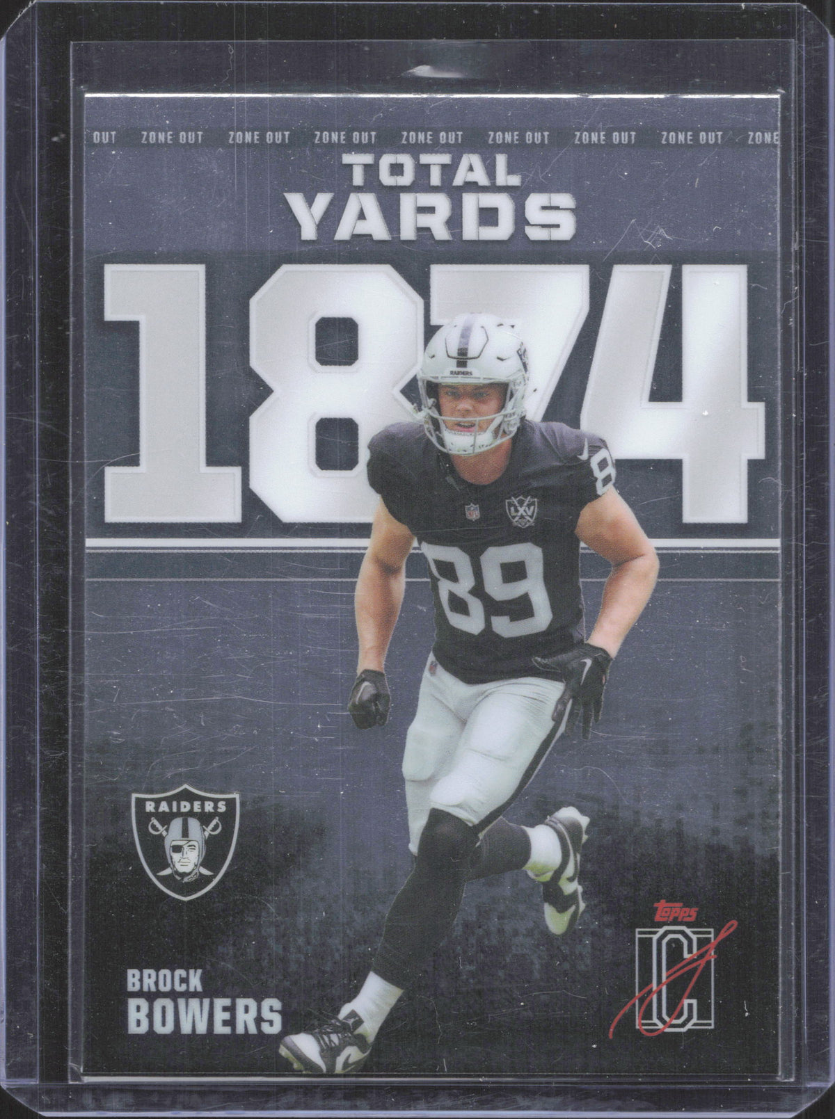 2025 Topps Signature Class Brock Bowers #ZO-22 Zone Out