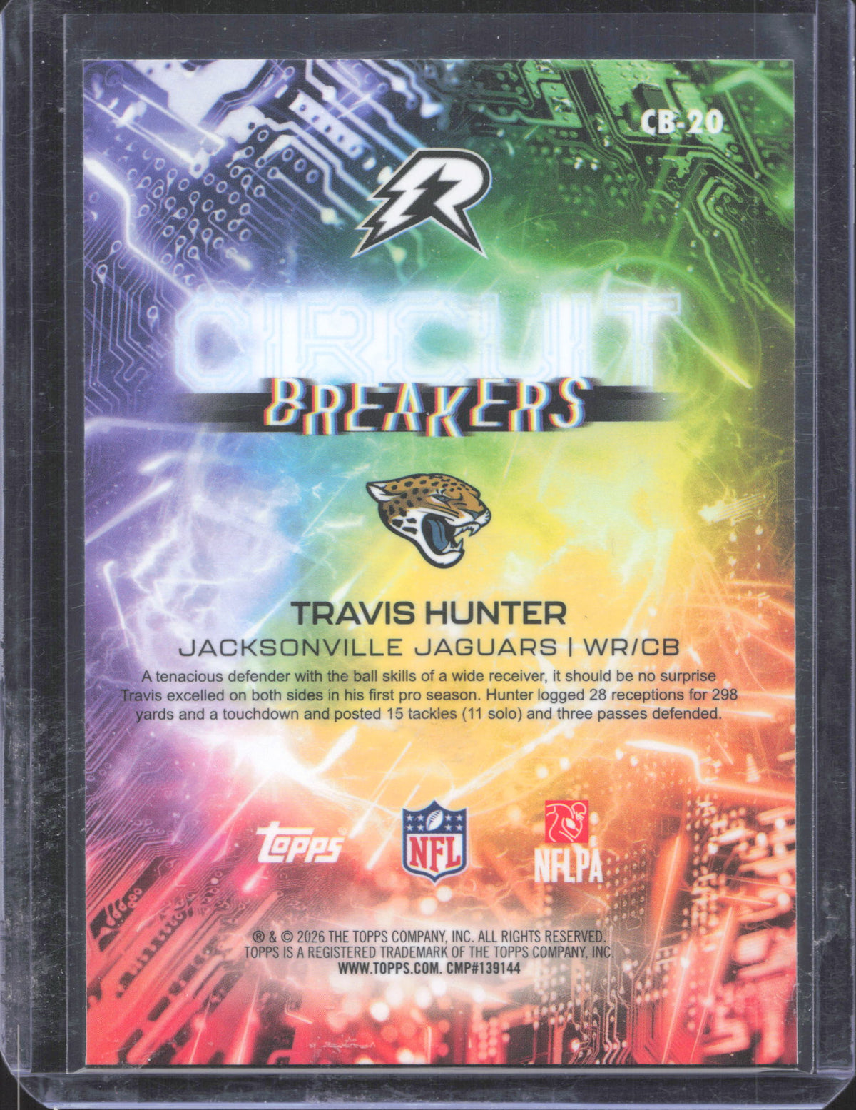 2025 Topps Resurgence Travis Hunter #CB-20 Circuit Breakers