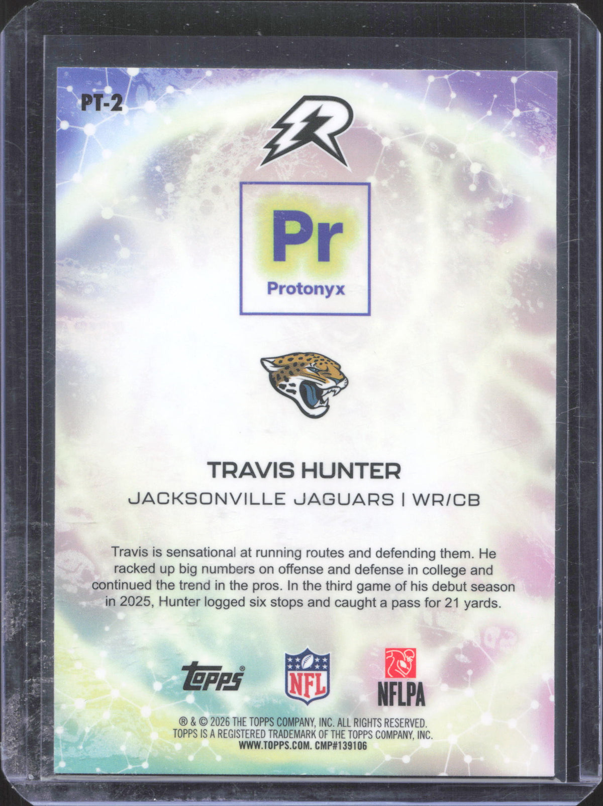 2025 Topps Resurgence Travis Hunter #PT-2 Protonyx