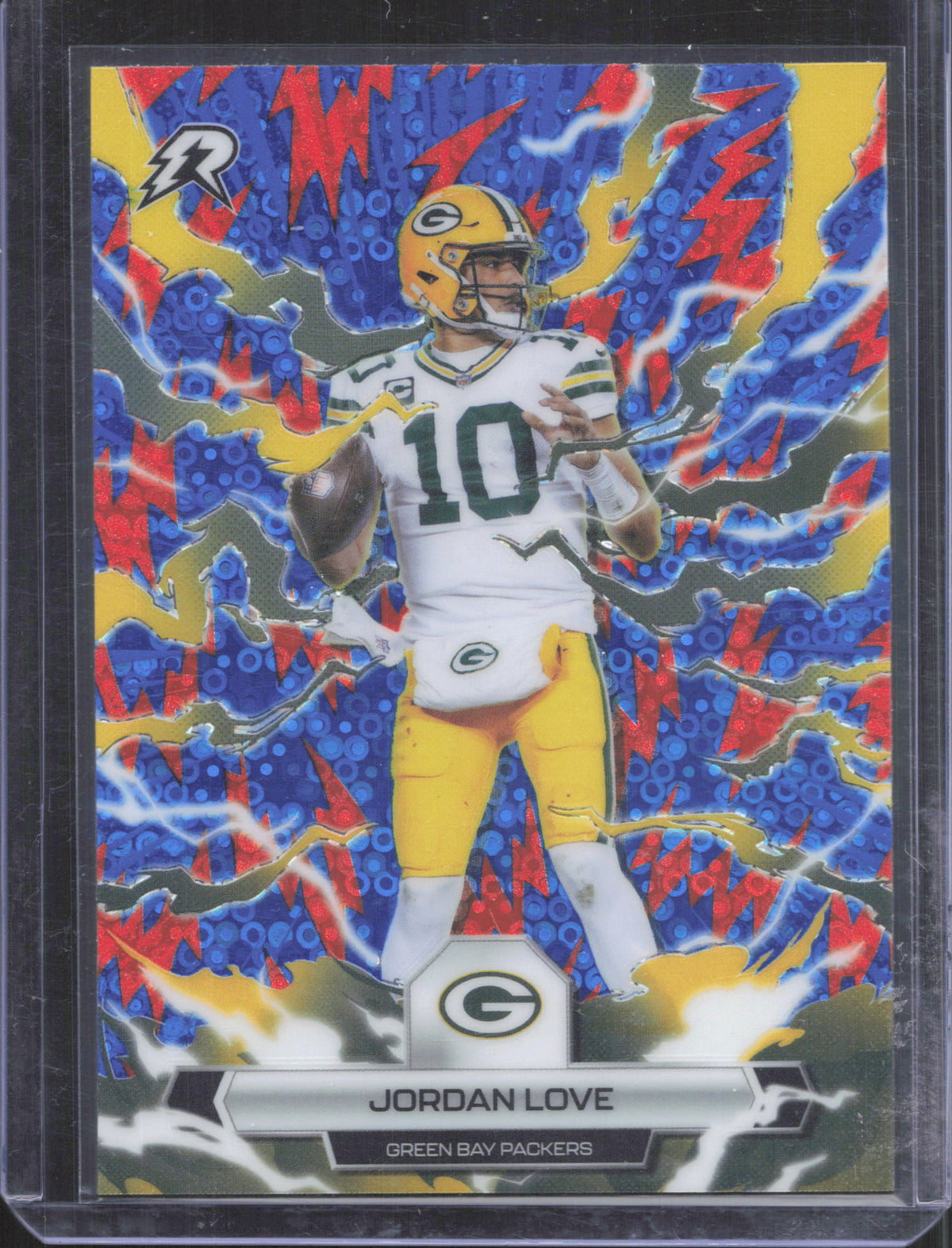 2025 Topps Resurgence Jordan Love #35 Blue & Orange Spark Refractor