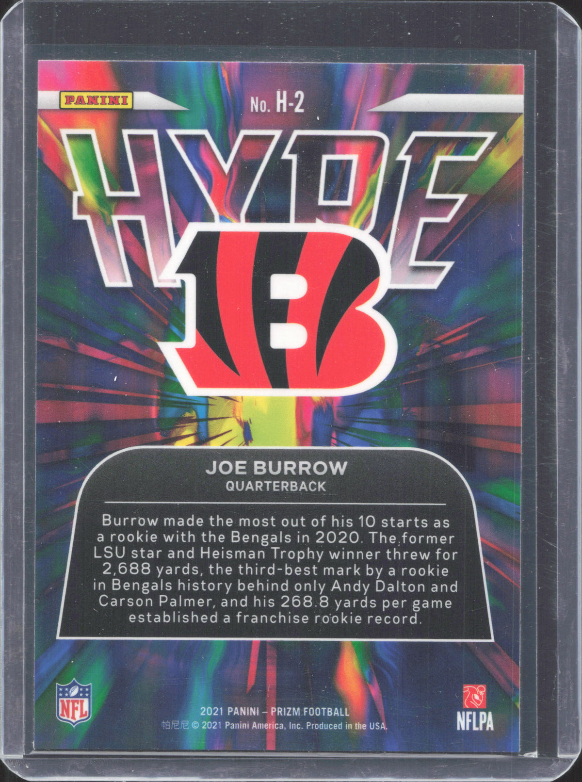 2021 Panini Prizm Joe Burrow #H-2 Hype