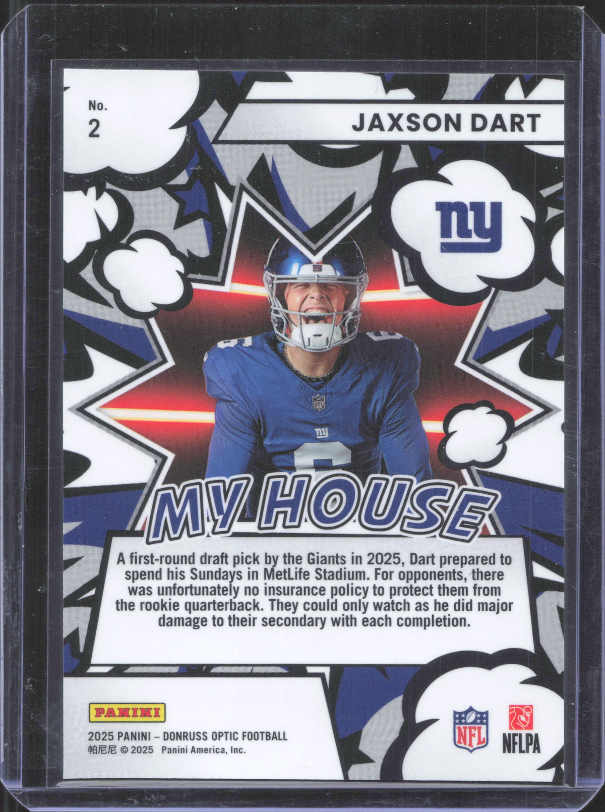 2025 Donruss Optic Jaxson Dart #2 My House