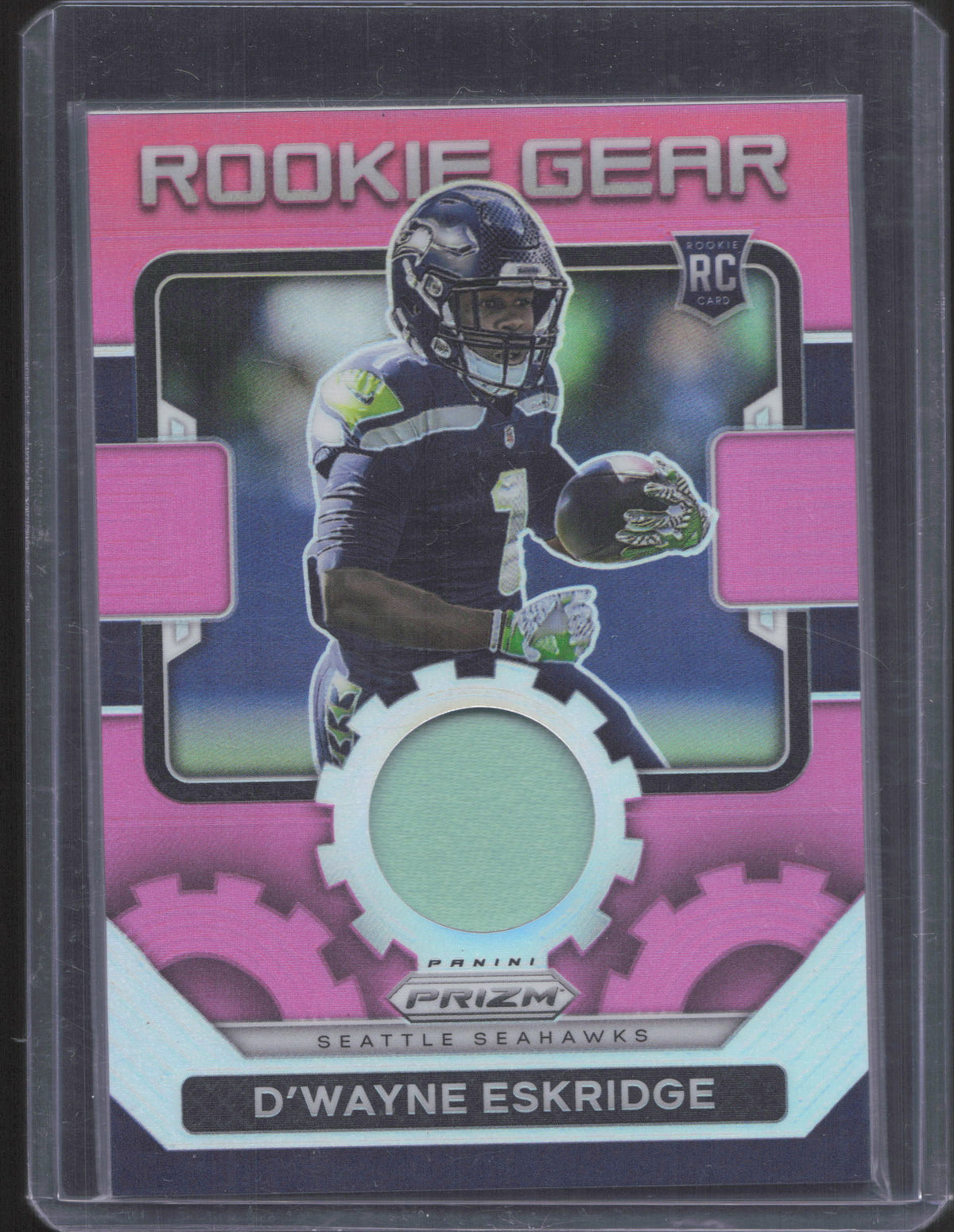 2021 Panini Prizm D'Wayne Eskridge #RG-19 Rookie Gear Pink