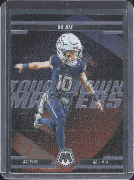 2025 Panini Mosaic Bo Nix #1 Touchdown Masters