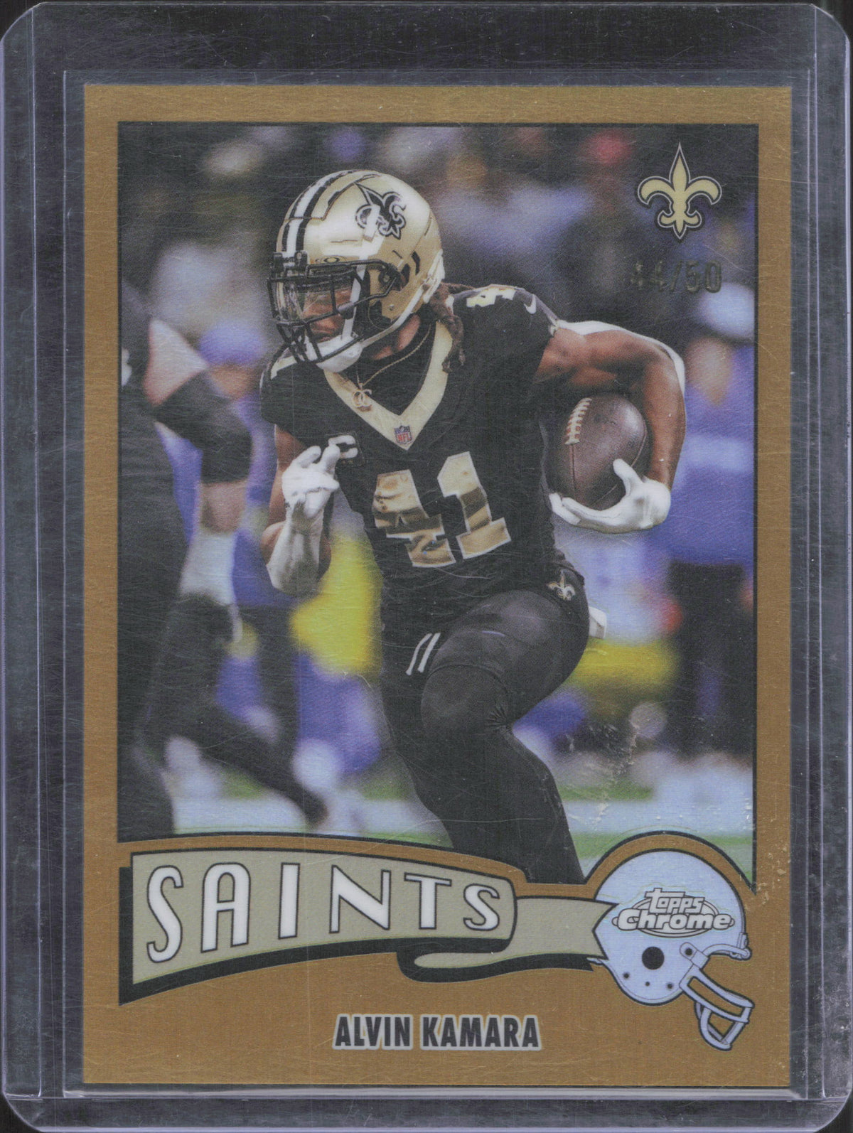 2025 Topps Chrome Alvin Kamara #1975-24 1975 Topps Gold Refractor 44/50