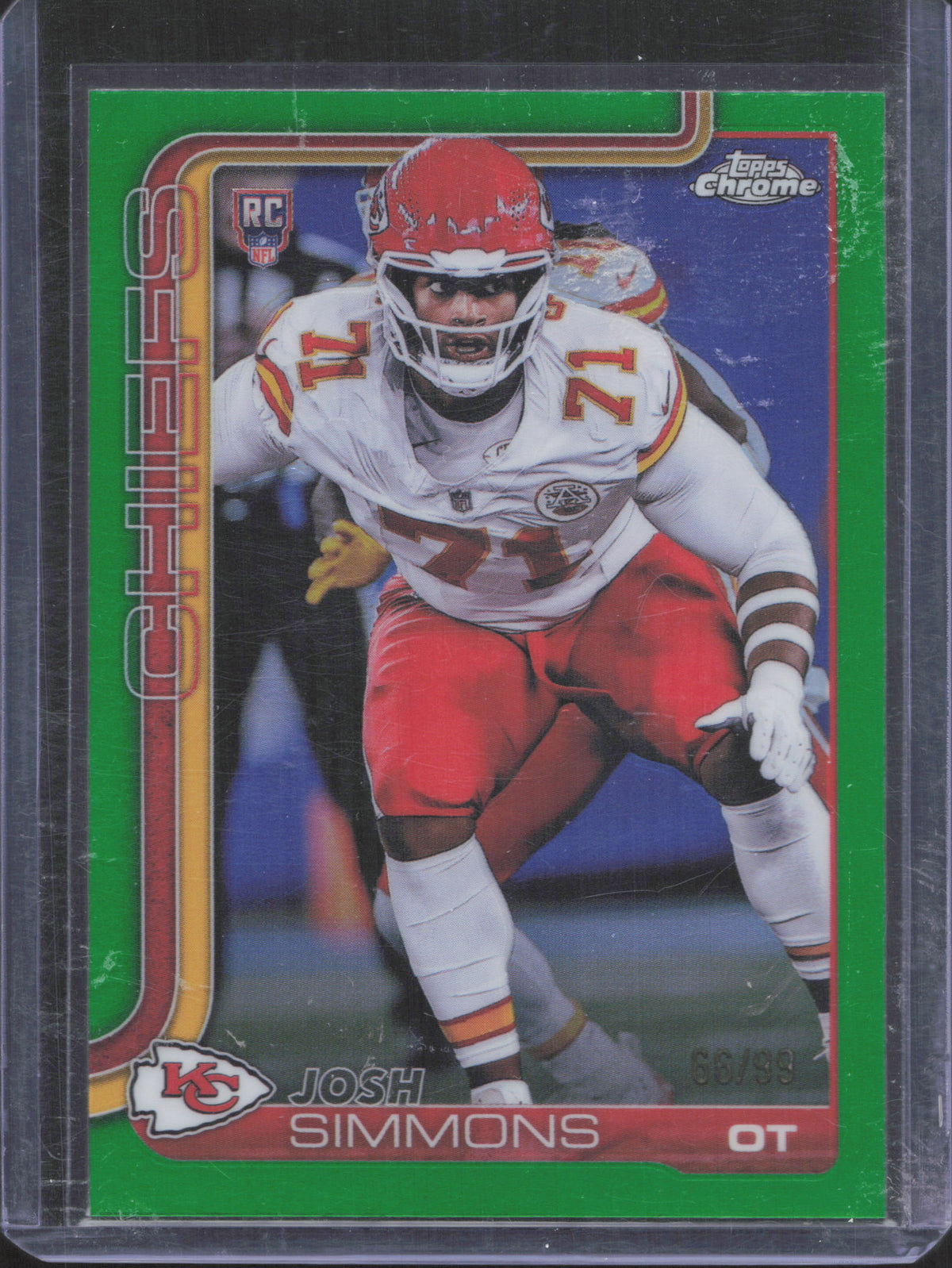 2025 Topps Chrome Josh Simmons #304 Green Refractor 66/99