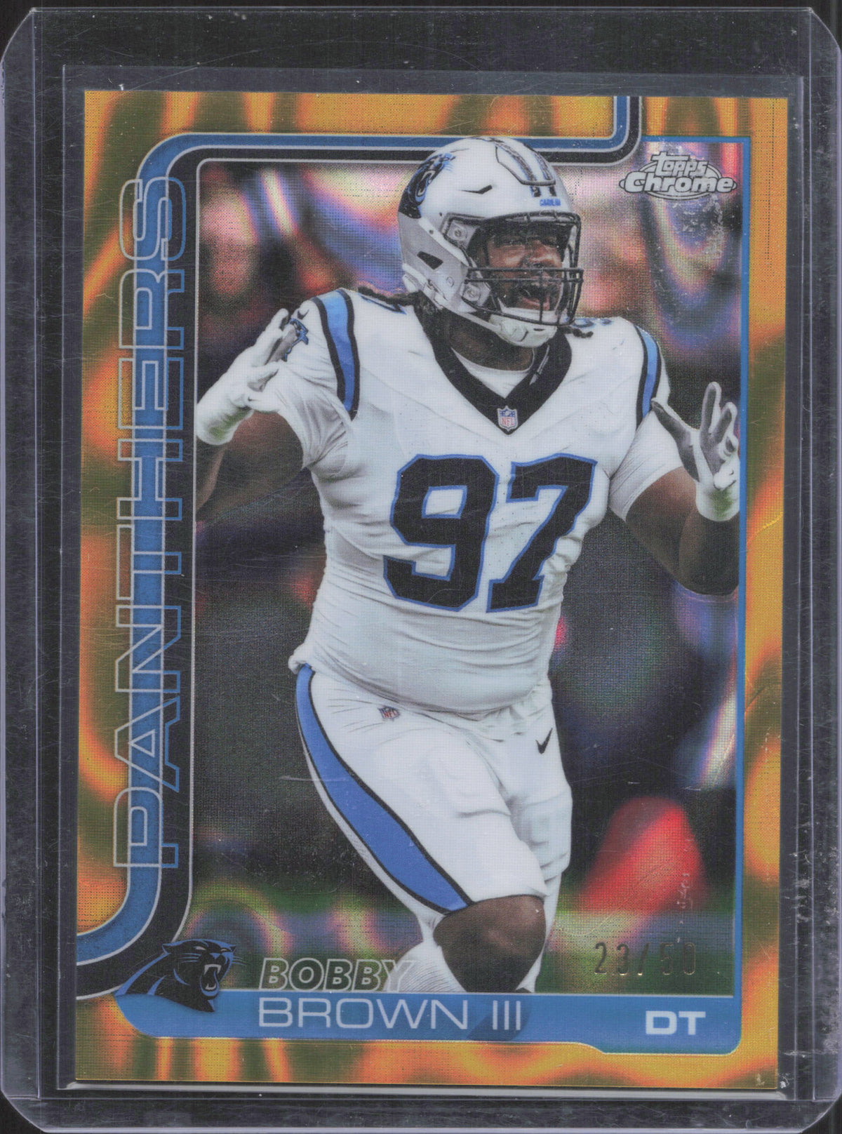 2025 Topps Chrome Bobby Brown III #46 Gold Wave Refractor 23/50