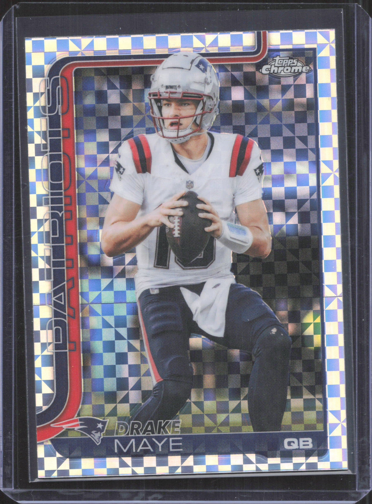 2025 Topps Chrome Drake Maye #207 X-Fractor