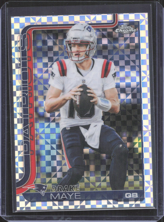 2025 Topps Chrome Drake Maye #207 X-Fractor