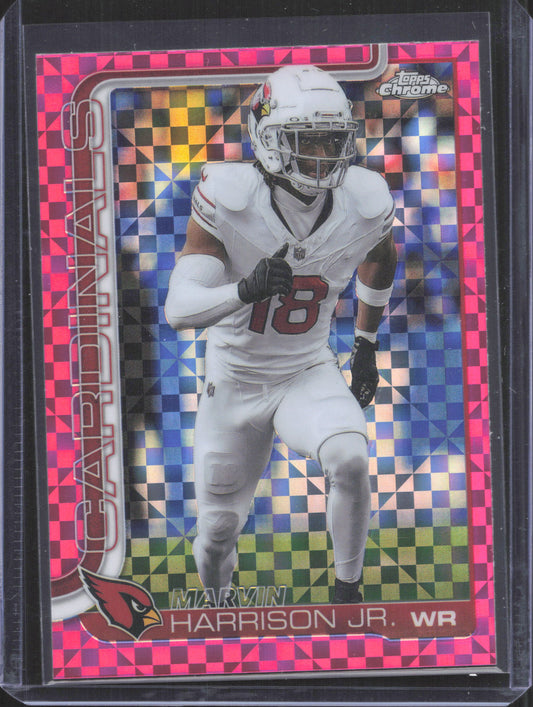 2025 Topps Chrome Marvin Harrison Jr. #1 X-Fractor Hot Pink