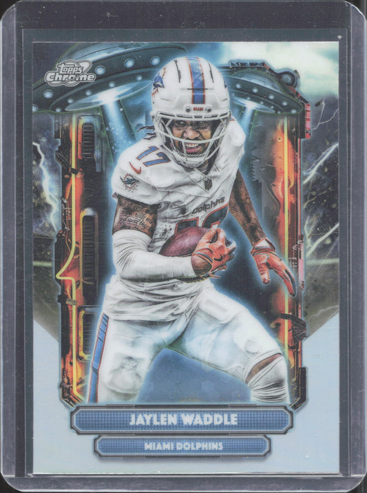 2025 Topps Chrome Cosmic Jaylen Waddle #ET-15 Extraterrestrial Talent
