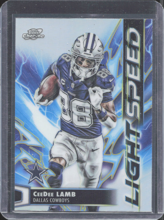 2025 Topps Chrome Cosmic CeeDee Lamb #LS-24 Light Speed