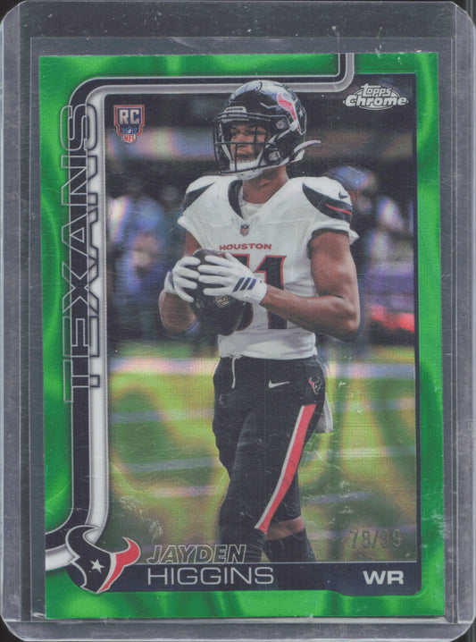 2025 Topps Chrome Jayden Higgins #343 Green Refractor /99