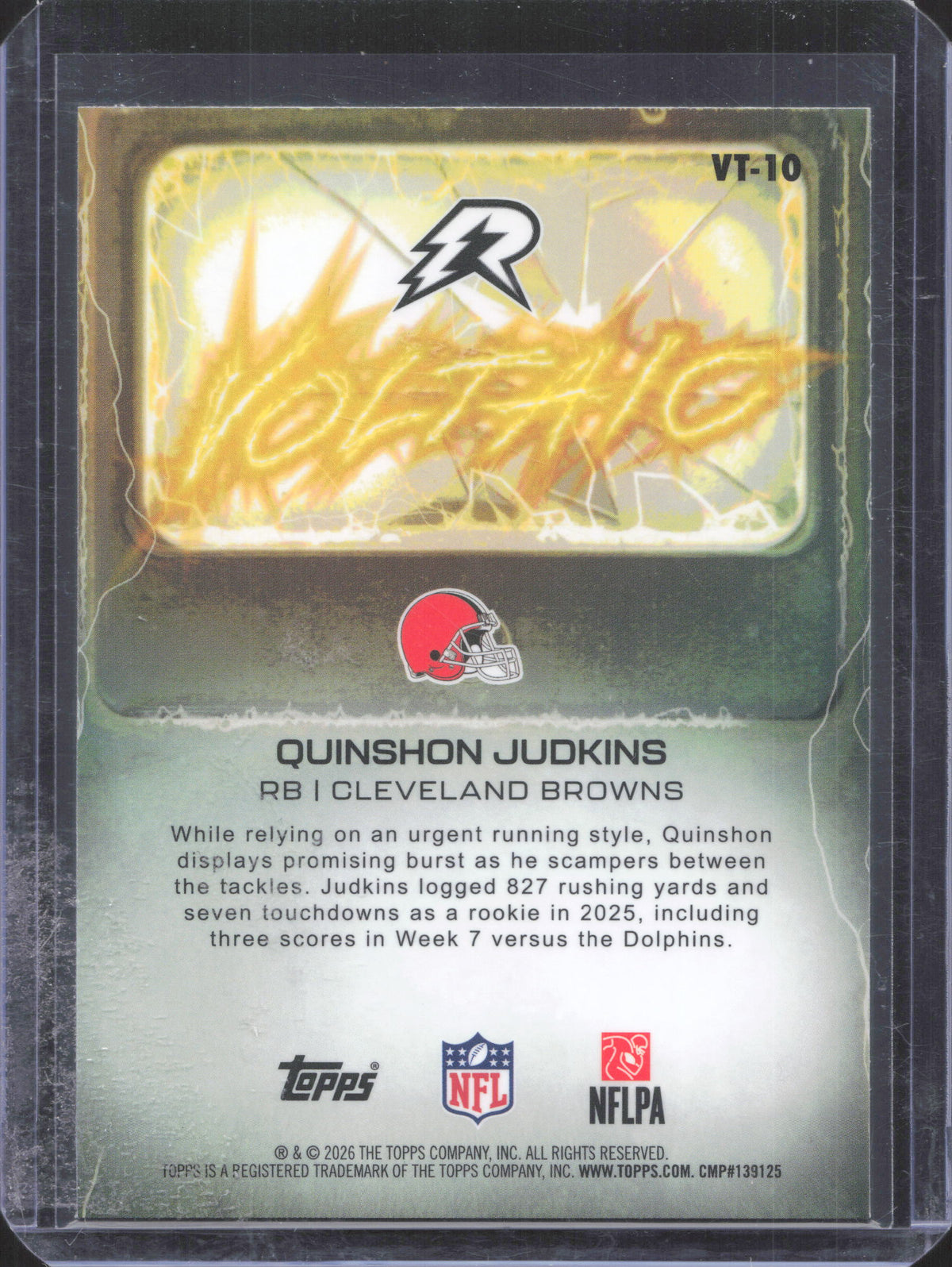 Topps 2025 Topps Resurgence Quinshon Judkins #VT-10 Voltaic Refractor
