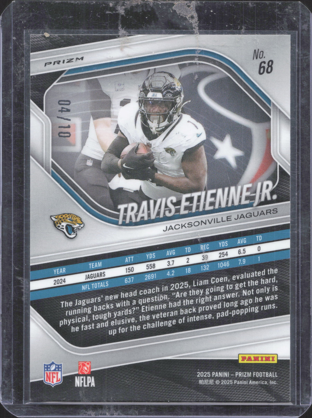 2025 Panini Prizm Travis Etienne Jr. #68 04/10 Gold