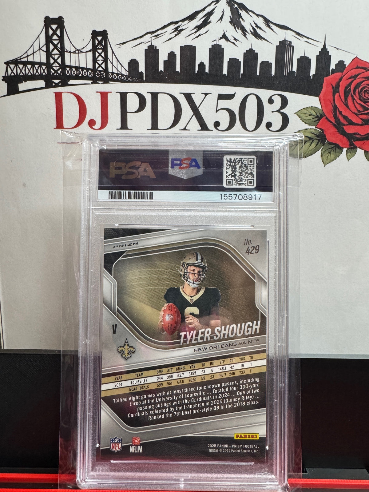 2025 Panini Prizm Tyler Shough #429 Disco Prizm