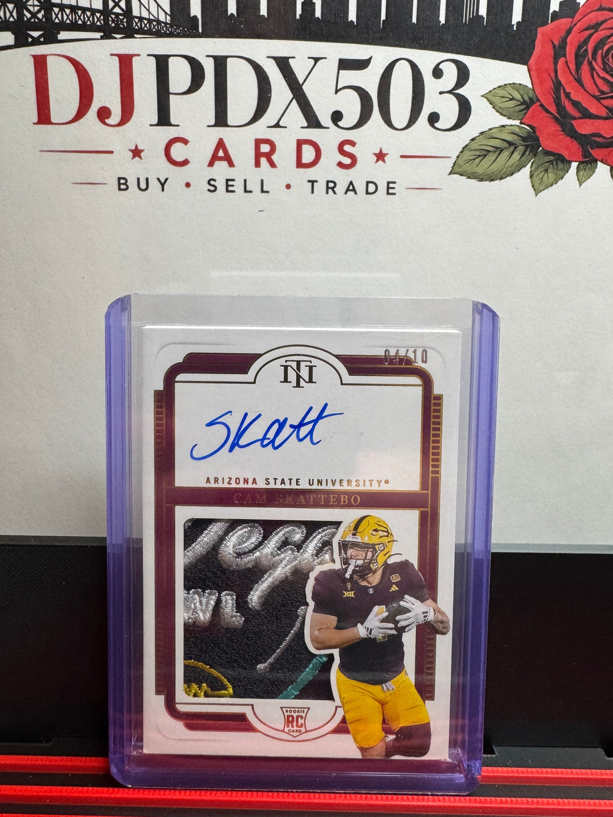 2025 Panini National Treasures Collegiate Cam Skattebo #120 4/10 Jersey Match